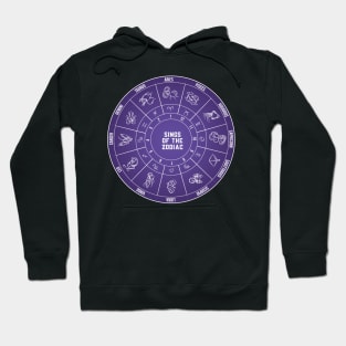 Sings of the Zodiac. Astrology Zodiac Wheels design Hoodie